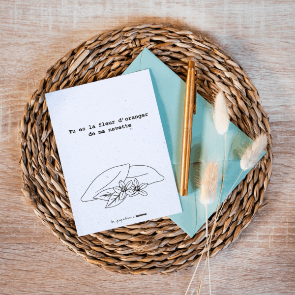 Carte navette papier recyclé