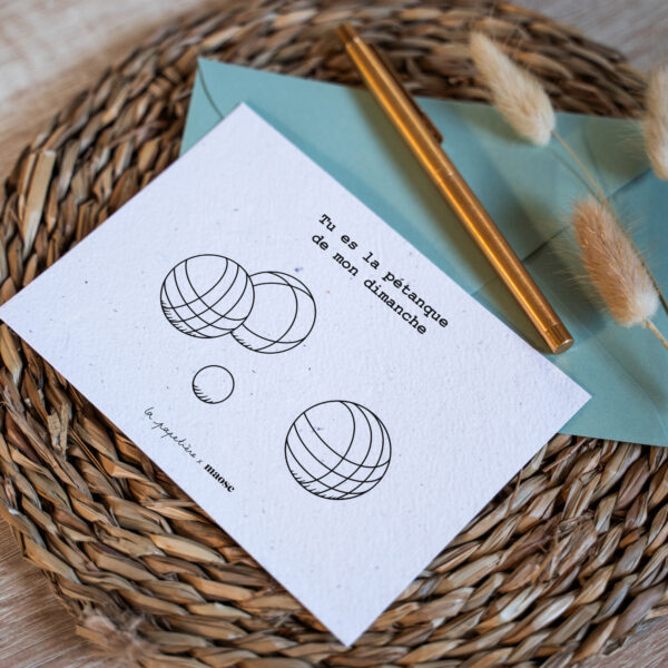 carte pétanque papier recyclé
